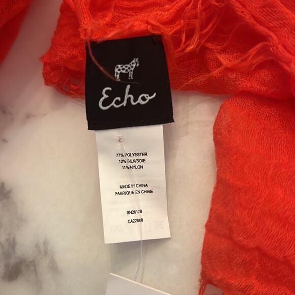 Essential Crinkle Wrap By Echo In Persimmon - Picture 2 of 3